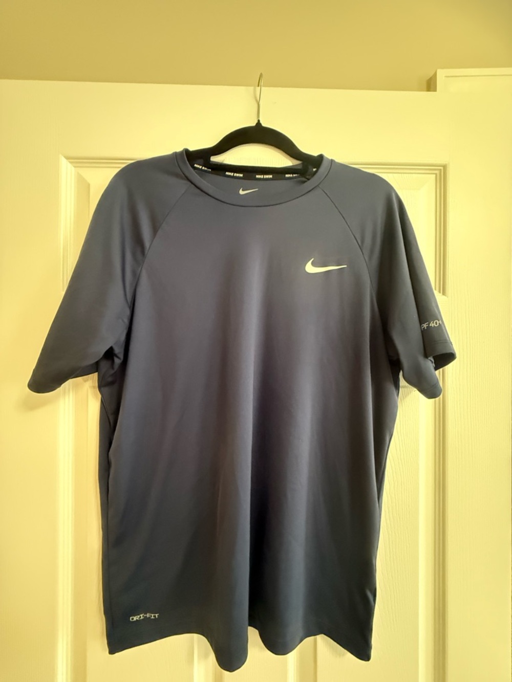 Nike Dri-FIT Swim Tee - Dark Blue with White Logo